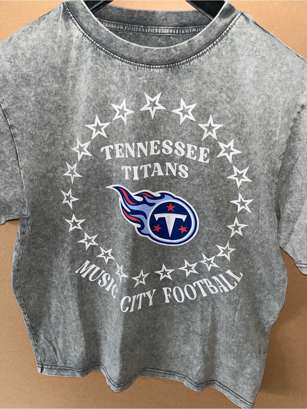 Gameday Couture Tennessee Titans Shirt Medium Acid Wash Music City NFL Gray